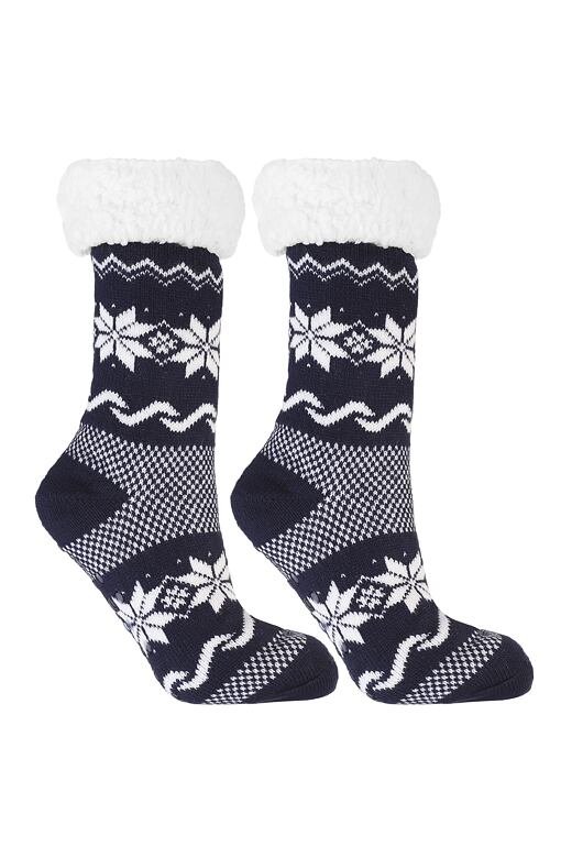 Hřejivé ponožky Nordic winter II tmavě modré uni