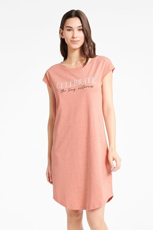 Dámská noční košile Bing růžová s melírem L