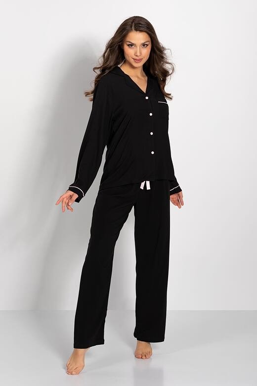 Luxusní dámské pyžamo Paris černé XL