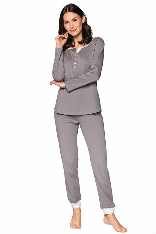 Luxusní dámské pyžamo Debora šedé 3XL