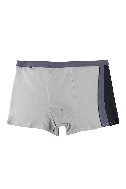 Pánské boxerky Plus Size 11 světle šedé s pruhem 5XL