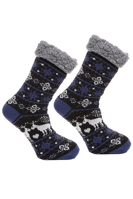 Protiskluzové ponožky Nordic winter modré uni