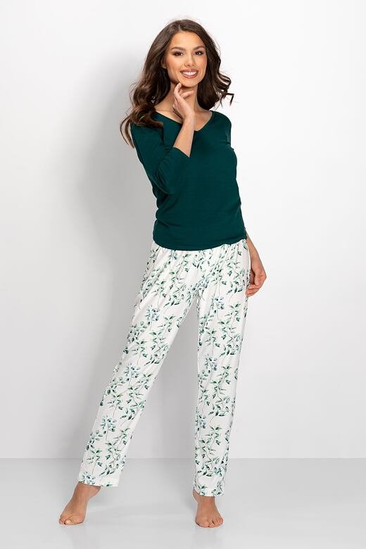 Luxusní dámské pyžamo Carla zelené XL