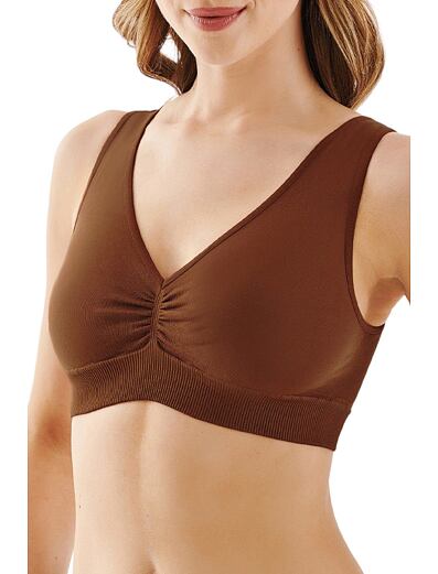 Sutien fără cusături Top Shape mocca