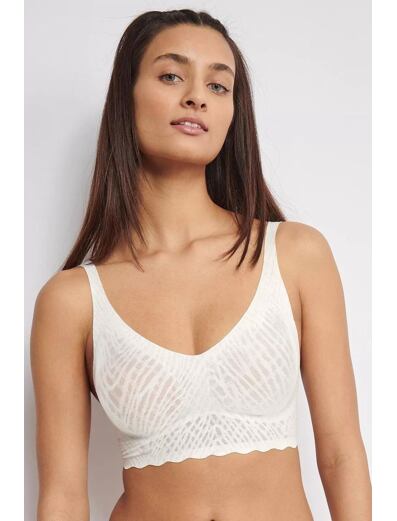 Bralette Sloggi Zero Feel Bliss alb